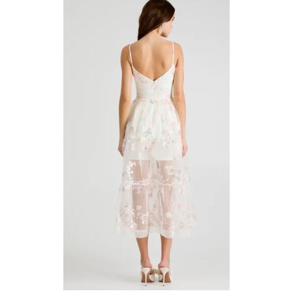Helsi Adela Floral Tiered Maxi Dress Ivory Pink Sz S NWT Corset Bodice - Picture 5 of 15